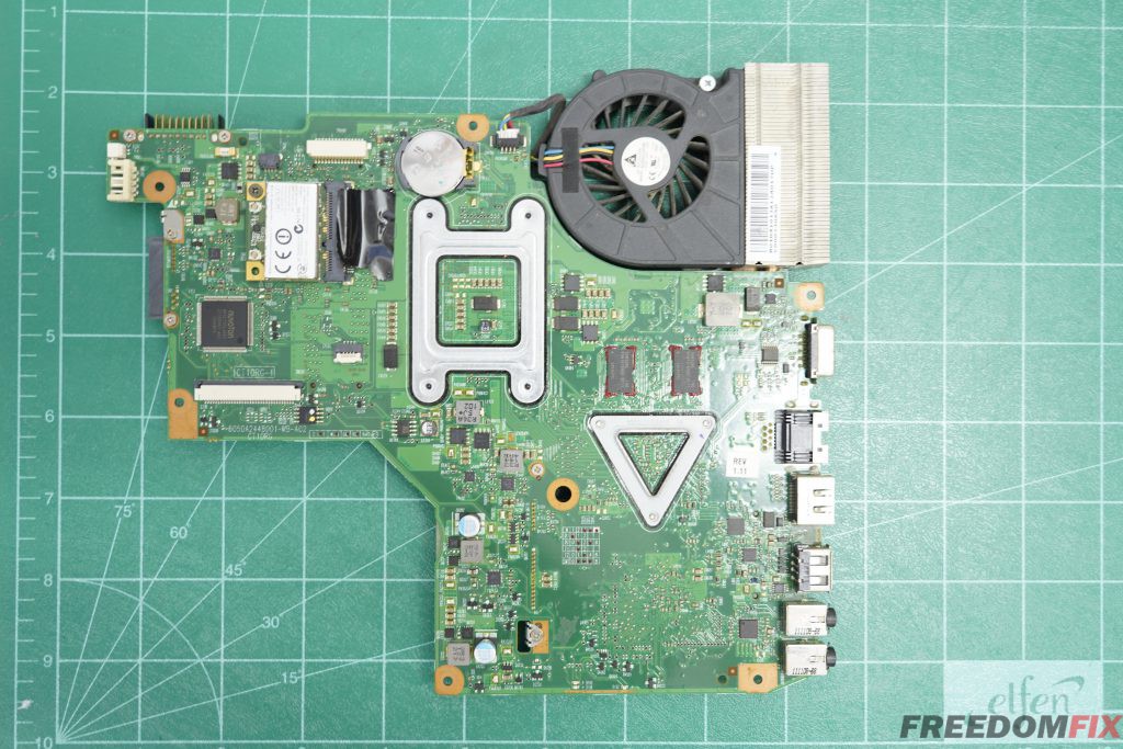 ซ่อมโน๊ตบุ๊ค TOSHIBA C640 เปิดไม่ติด ไฟไม่เข้า ไม่ขึ้นสถานะ เมนบอร์ดเสีย ภาคจ่ายไฟมีปัญหา