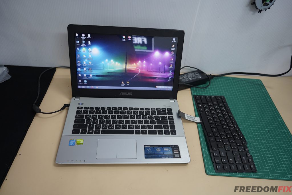 เปลี่ยนคีย์บอร์ด ASUS K450J กดไม่ติด คีย์บอร์ดเสีย แป้นพัง วิ่งเอง แป้นรวน