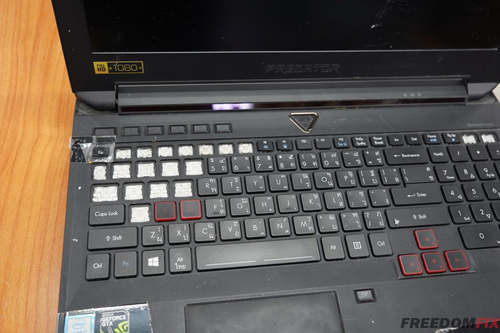 เปลี่ยนคีย์บอร์ด ACER Predator G9-591 กดไม่ติด ปุ่มหลุด คีย์บอร์ดเสีย ปุ่มพัง แป้นกดไม่ได้ เปลี่ยนรคีย์บอร์ดใหม่