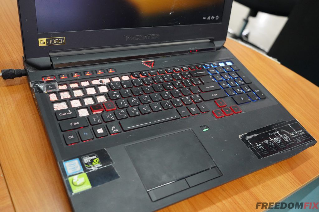 เปลี่ยนคีย์บอร์ด ACER Predator G9-591 กดไม่ติด ปุ่มหลุด คีย์บอร์ดเสีย ปุ่มพัง แป้นกดไม่ได้ เปลี่ยนรคีย์บอร์ดใหม่