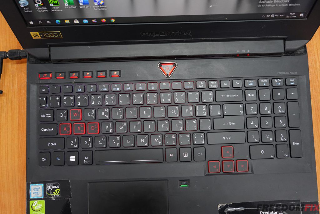 เปลี่ยนคีย์บอร์ด ACER Predator G9-591 กดไม่ติด ปุ่มหลุด คีย์บอร์ดเสีย ปุ่มพัง แป้นกดไม่ได้ เปลี่ยนรคีย์บอร์ดใหม่