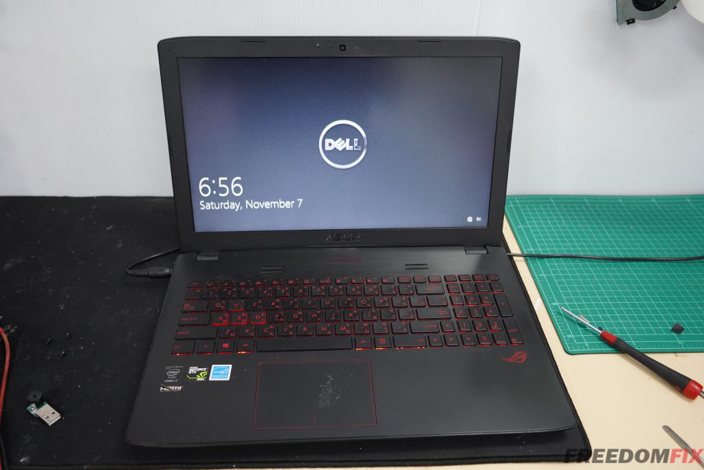ซ่อมโน๊ตบุ๊ค ASUS GL552 เปิดไม่ติด ไฟไม่เข้า เมนบอร์ดเสีย ภาคจ่ายไฟมีปัญหา