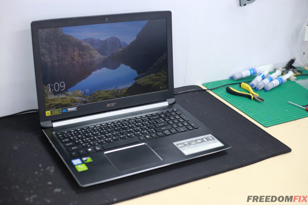 ซ่อมโน๊ตบุ๊ค ACER Aspire A715-72G เปิดไม่ติด ไฟไม่เข้า เครื่องพัง ใช้งานไม่ได้ เมนบอร์ดเสีย ภาคจ่ายไฟมีปัญหา