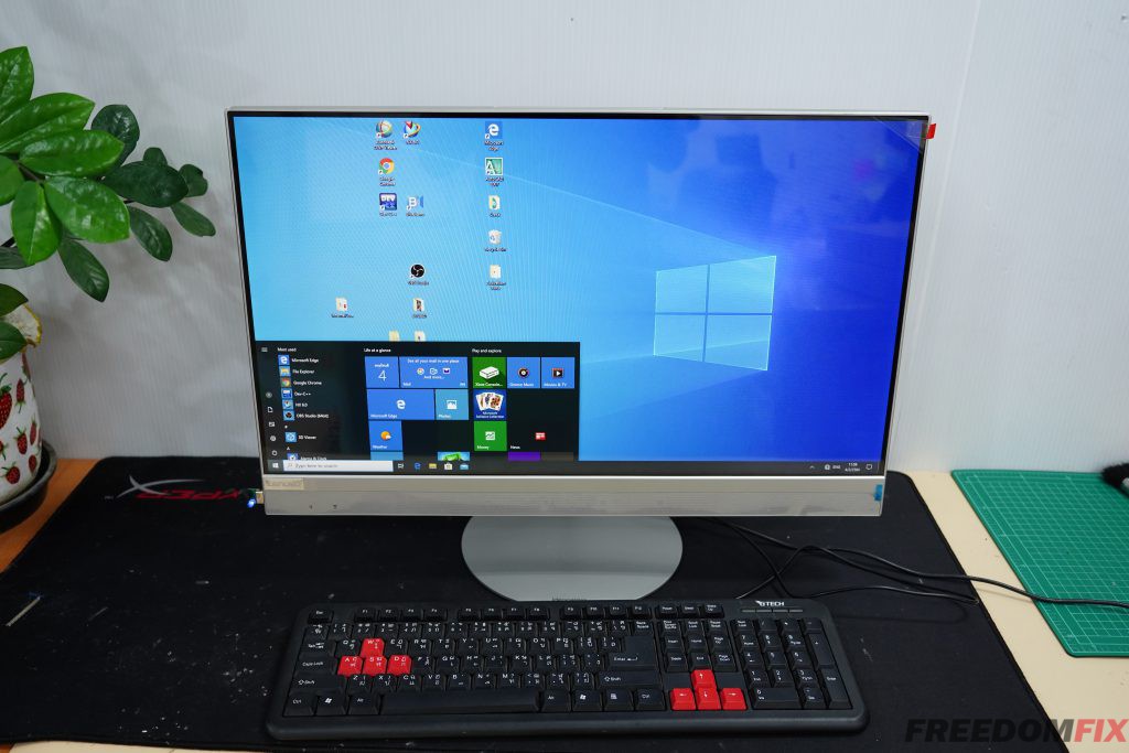 รับเปลี่ยนจอคอม ออลอินวัน LENOVO 520-24IKU จอแตก จอร้าว จอเสีย จอพัง เปลี่ยนจอใหม่ รับประกันจอ 6 เดือน LINE @FREEDOMFIX