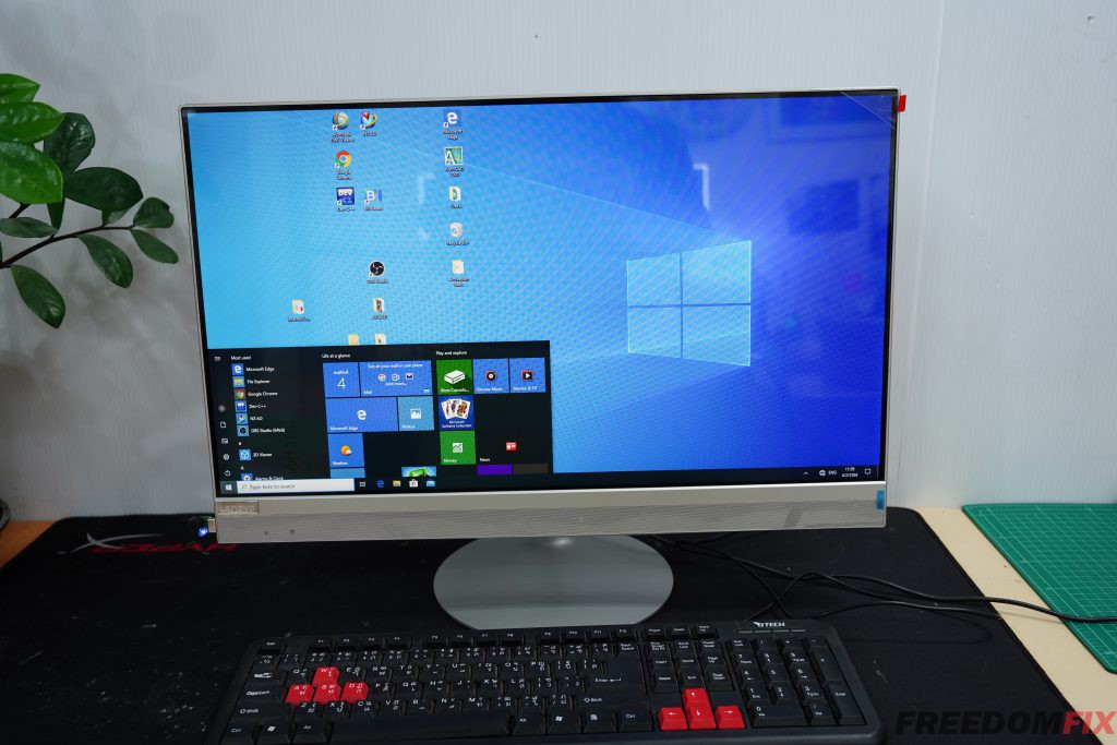 รับเปลี่ยนจอคอม ออลอินวัน LENOVO 520-24IKU จอแตก จอร้าว จอเสีย จอพัง เปลี่ยนจอใหม่ รับประกันจอ 6 เดือน LINE @FREEDOMFIX