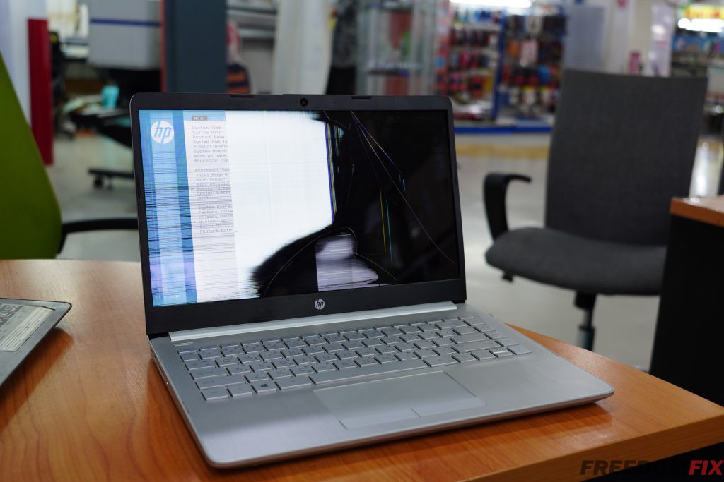 รับเปลี่ยนจอโน๊ตบุ๊ค HP 14S-DK 14S-DK0110AU 14 นิ้ว FHD IPS จอแตก จอร้าว จอเสีย จอเป็นเส้น เปลี่ยนจอใหม่ LINE @FREEDOMFIX