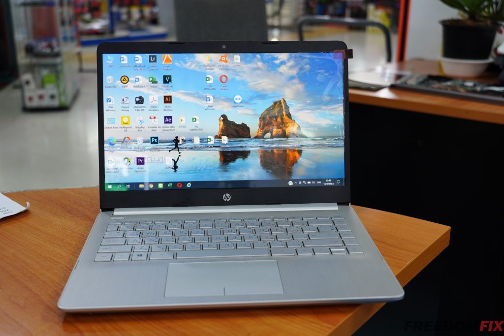 รับเปลี่ยนจอโน๊ตบุ๊ค HP 14S-DK 14S-DK0110AU 14 นิ้ว FHD IPS จอแตก จอร้าว จอเสีย จอเป็นเส้น เปลี่ยนจอใหม่ LINE @FREEDOMFIX