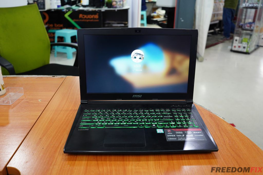 รับเปลี่ยนคีย์บอร์ด MSI GL62 6QF Keyboard เสีย กดไม่ติด ปุ่มหลุด น้ำหกใจ ปุ่มเสีย เปลี่ยนแป้นพิมพ์ใหม่ แบบมีไฟ LINE @FREEDOMFIX