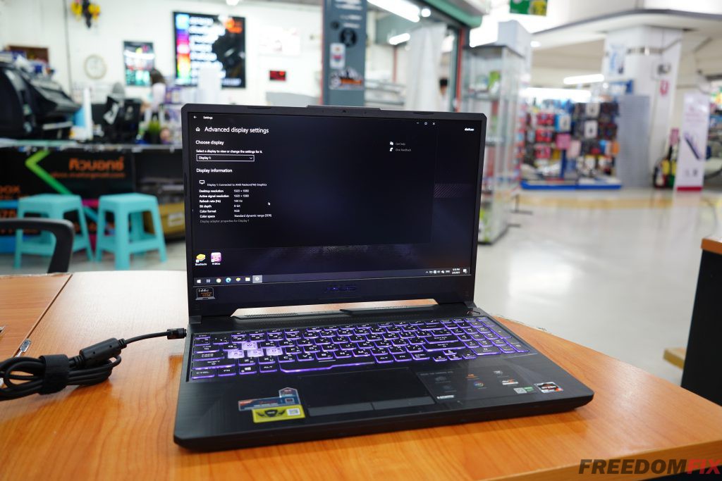รับซ่อมโน๊ตบุ๊ค ASUS FX505 FX505D เปิดไม่ติด ไฟไม่เข้า เครื่องพัง ใช้งานไม่ได้ เมนบอร์ดเสีย ภาคจ่ายไฟมีปัญหา LINE @FREEDOMFIX