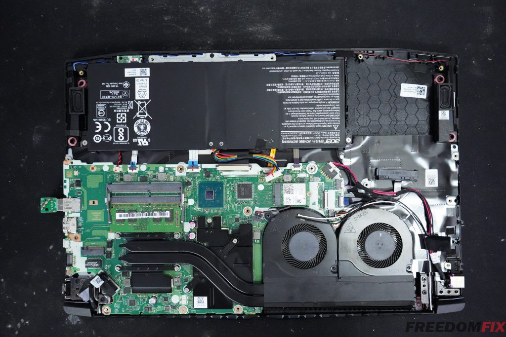 รับซ่อมโน๊ตบุ๊ค ACER Nitro 5 AN515 เปิดไม่ติด ไฟไม่เข้า เมนบอร์ดเสีย ภาคจ่ายไฟมีปัญหา ซ่อมระบบไฟ LINE @FREEDOMFIX
