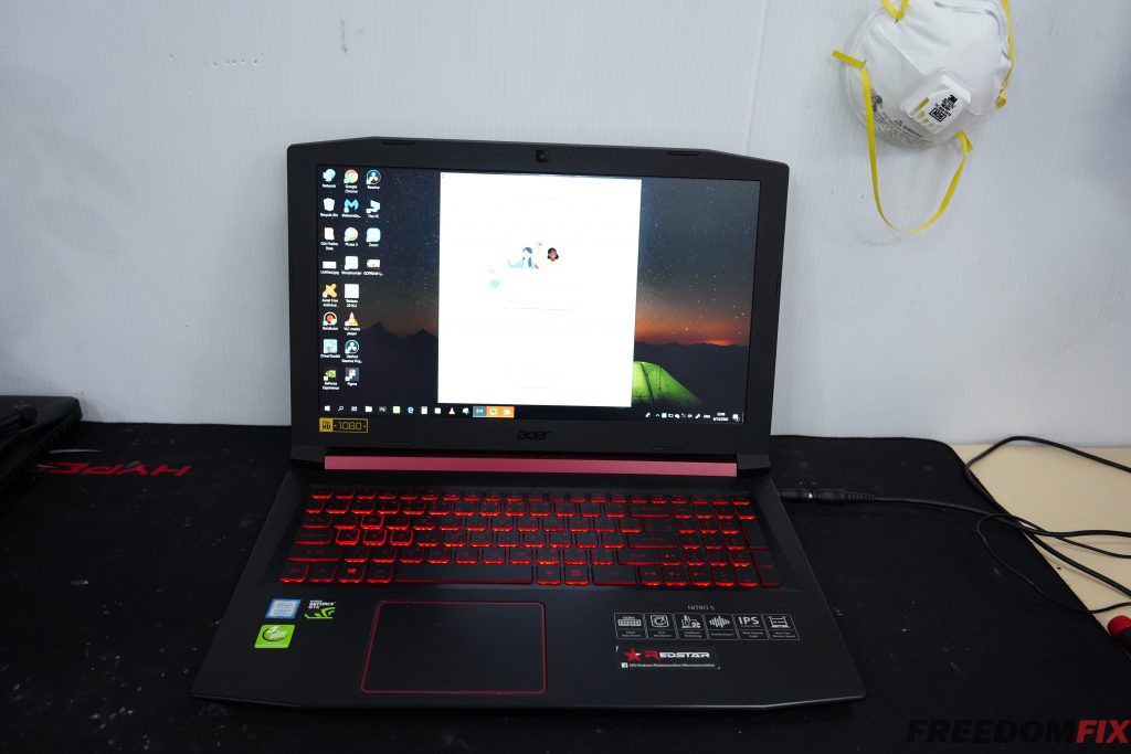รับซ่อมโน๊ตบุ๊ค ACER Nitro 5 AN515 เปิดไม่ติด ไฟไม่เข้า เมนบอร์ดเสีย ภาคจ่ายไฟมีปัญหา ซ่อมระบบไฟ LINE @FREEDOMFIX