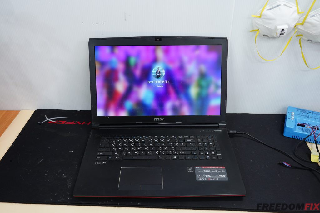 รับซ่อมโน๊ตบุ๊ค MSI GP72 เปิดไม่ติด ไฟไม่เข้า เครื่องพัง เมนบอร์ดเสีย ภาคจ่ายไฟ มีปัญหา LINE @FREEDOMFIX