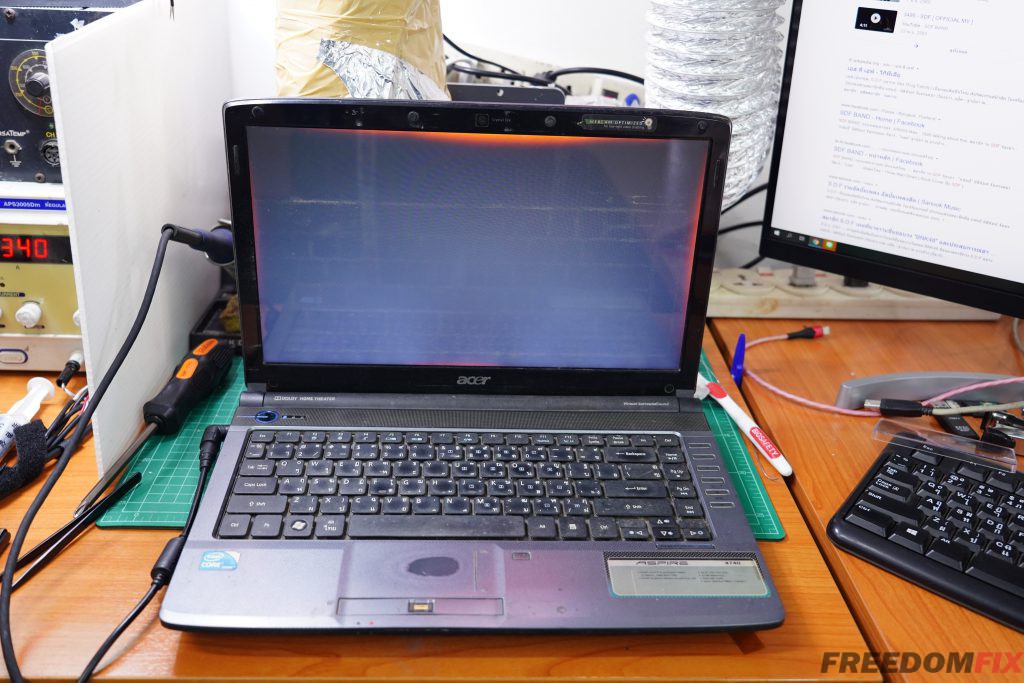รับซ่อมโน๊ตบุ๊ค ACER Aspire 4740 เปิดไม่ติด ไฟไม่เข้า เครื่องพัง เมนบอร์ดเสีย ภาคจ่ายไฟ มีปัญหา   LINE @FREEDOMFIX