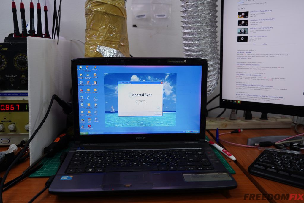 รับซ่อมโน๊ตบุ๊ค ACER Aspire 4740 เปิดไม่ติด ไฟไม่เข้า เครื่องพัง เมนบอร์ดเสีย ภาคจ่ายไฟ มีปัญหา   LINE @FREEDOMFIX