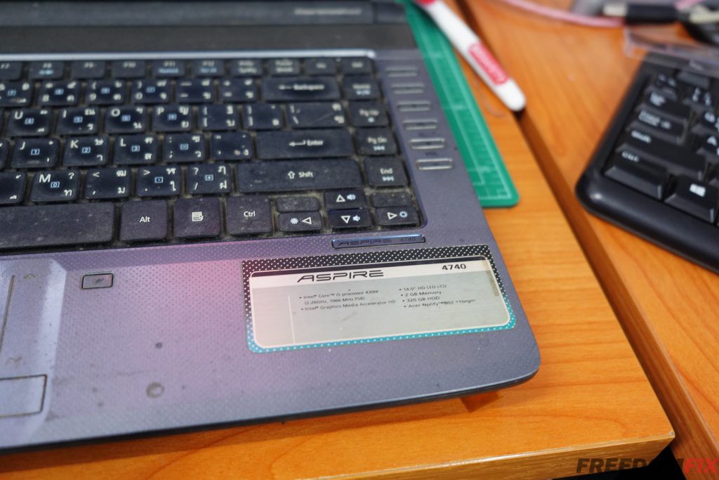 รับซ่อมโน๊ตบุ๊ค ACER Aspire 4740 เปิดไม่ติด ไฟไม่เข้า เครื่องพัง เมนบอร์ดเสีย ภาคจ่ายไฟ มีปัญหา   LINE @FREEDOMFIX