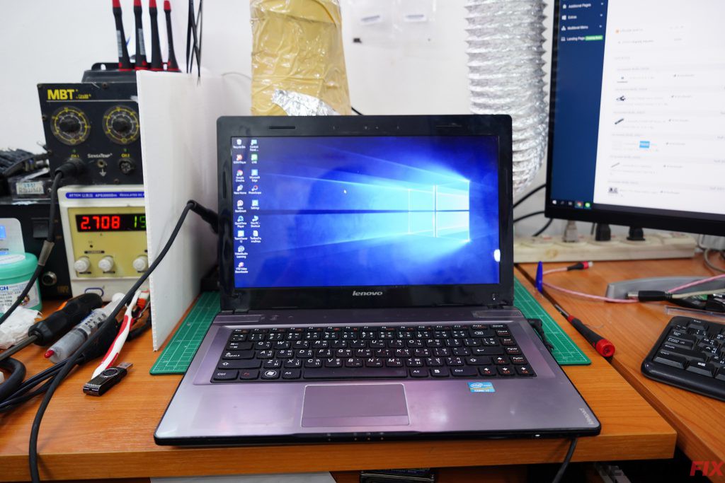 รับซ่อมโน๊ตบุ๊ค LENOVO Y470 เปิดไม่ติด ไฟไม่เข้า เครื่องพัง เมนบอร์ดเสีย ภาคจ่ายไฟมีปัญหา  LINE @FREEDOMFIX
