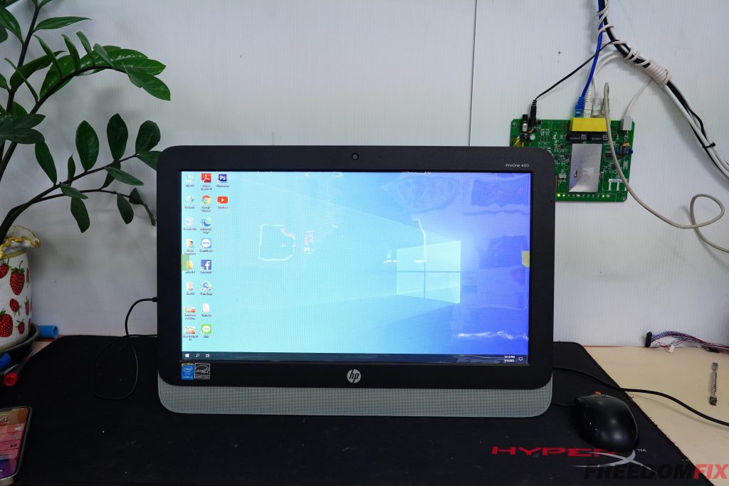 รับเปลี่ยนจอคอม ออลอินวัน HP 400 G1 AIO จอแตก จอร้าว จอเสีย จอเป็นเส้น จอพัง เปลี่ยจอใหม่ LINE @FREEDOMFIX