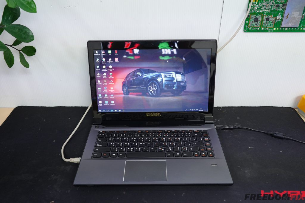 รับซ่อมโน๊ตบุ๊ค LENOVO V480 เปิดไม่ติด ไฟไม่เข้า เมนบอร์ดเสีย ภาคจ่ายไฟมีปัญหา LINE @FREEDOMFIX