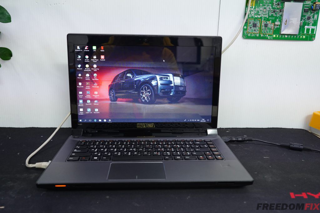 รับซ่อมโน๊ตบุ๊ค LENOVO V480 เปิดไม่ติด ไฟไม่เข้า เมนบอร์ดเสีย ภาคจ่ายไฟมีปัญหา LINE @FREEDOMFIX