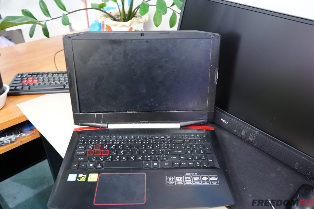 รับเปลี่ยนกรอบจอ บอดี้จอ ACER Aspire VX15 VX5-591G กรอบจอแตก บานพับหัก บอดี้จอแตกอ้า LINE @FREEDOMFIX