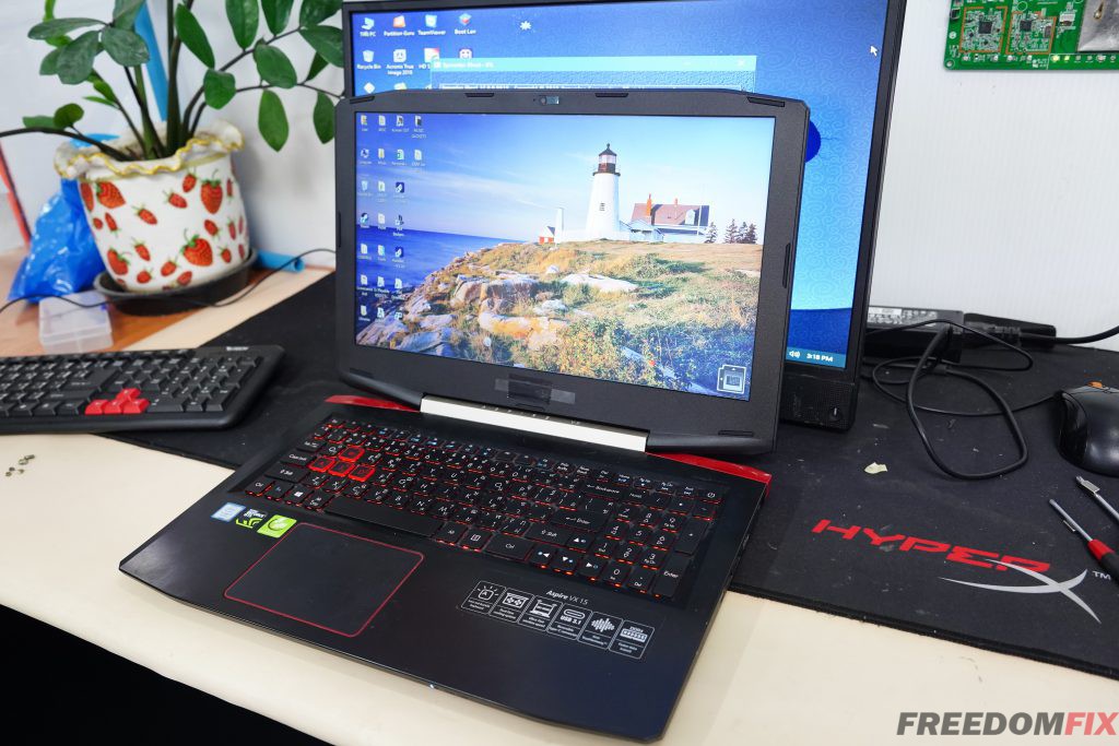 รับเปลี่ยนกรอบจอ บอดี้จอ ACER Aspire VX15 VX5-591G กรอบจอแตก บานพับหัก บอดี้จอแตกอ้า LINE @FREEDOMFIX